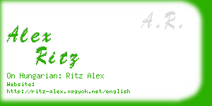alex ritz business card